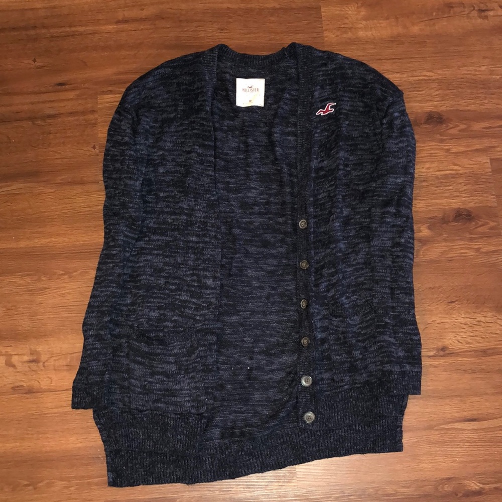 Navy Hollister Button Cardigan